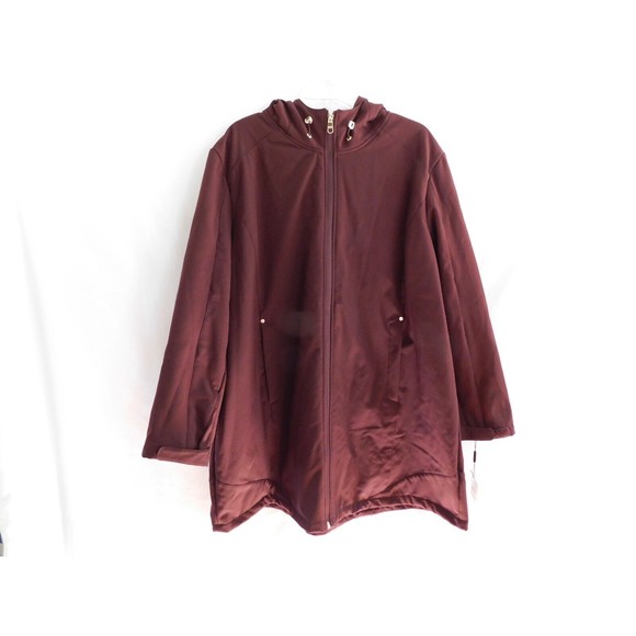 Calvin Klein Jacket Womens Water Resistant Breathable Gold Zip Long Sleeve Sz 3X - Picture 1 of 11